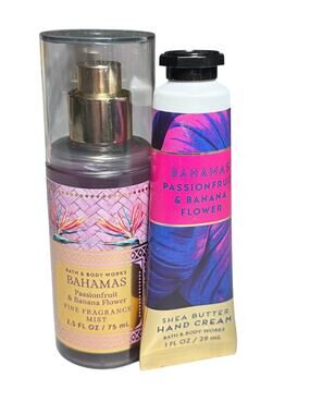 Bath & Body Works BAHAMAS Passionfruit & Banana Flower Fragrance Mist Hand Cream